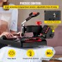 Prensa térmica VEVOR de 12 x 15 pulgadas, 800 W, para sublimación, 5 en 1, con doble prensa térmica digital, calor uniforme, cubierta antiescaldaduras, impresora de transferencia de vinilo
