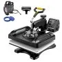 Máquina de prensado térmico VEVOR Pro, 30 x 38 cm, calentamiento rápido, 5 en 1, impresora digital de transferencia de vinilo para camisetas con sublimación 360, superficie antiescaldadura, compatible con gorras, tazas y platos, certificación ETL, color negro