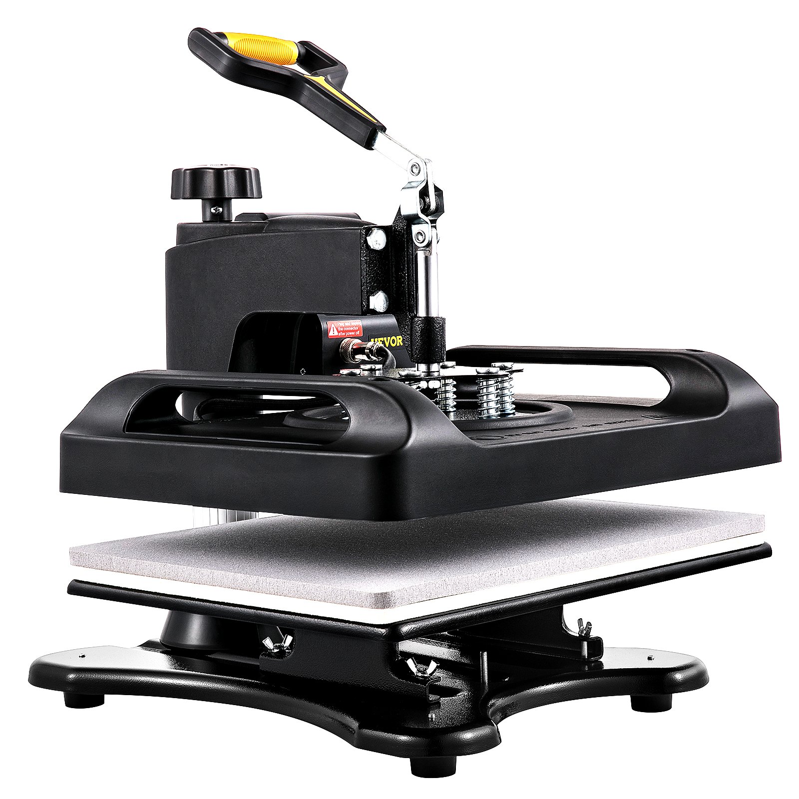 Máquina de prensado térmico VEVOR con presión ajustable y mango ergonómico.