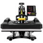 Máquina de prensado térmico VEVOR con controles digitales y mango ergonómico.