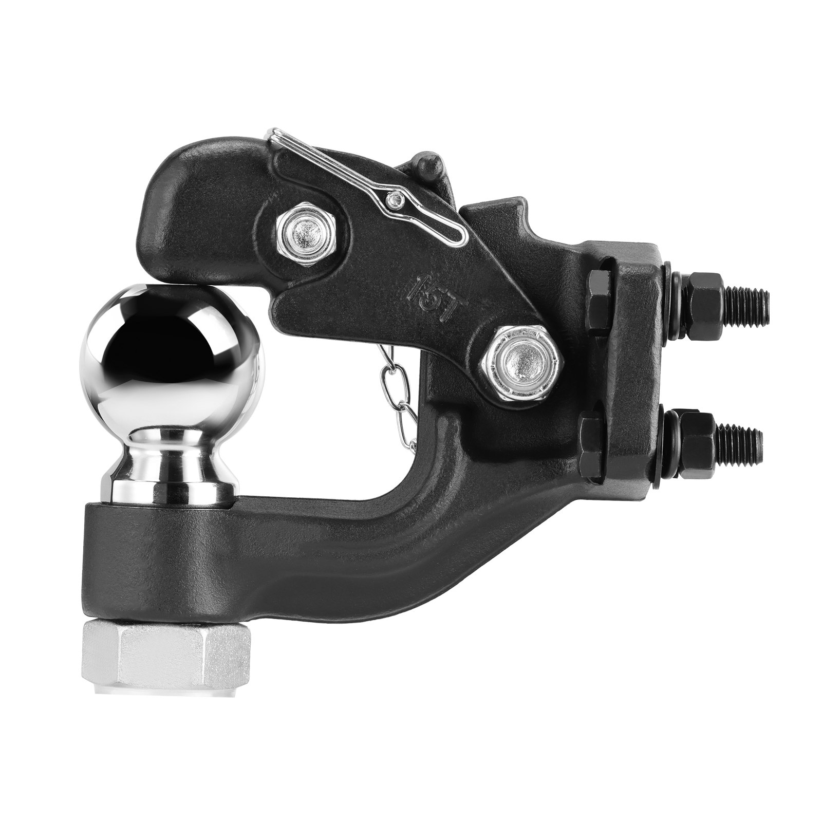 Enganche de pivote de 2-5/16" con bola de enganche de montaje para anillo de luneta de 2,5" a 3", 30 000 lb