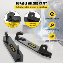 VEVOR Soportes de montaje para tractor Soporte superior de 1 1/4" Soldadura en adaptador de acoplamiento rápido Tractores de carga Accesorios de soporte inferior de 4/5" Par de soportes de montaje para accesorios de tractor delantero John Deere