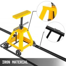 VEVOR Tractor Splitting Rail 10 000LBS, soporte de división para tractor de 118 pulgadas de longitud, separador de tractor con rieles, kit de rieles de división, con 2 soportes de gato y 2 manijas ajustables, equipo de soporte