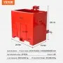 VEVOR Caja de lastre para tractor de categoría 1 de 3 puntos, caja de lastre de enganche de capacidad de 800 libras, para receptor de enganche de 2 pulgadas, caja de lastre para tractor con volumen de