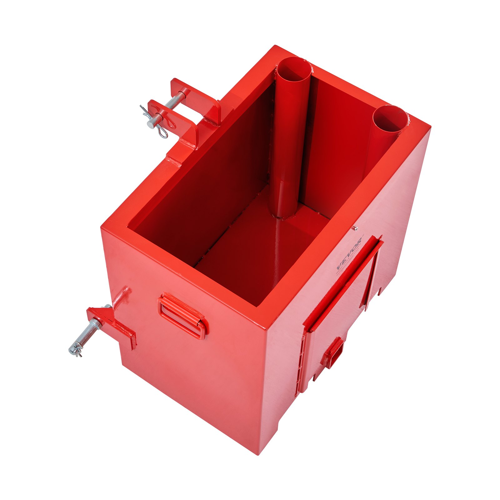 Caja de lastre VEVOR roja con asas y pasadores de enganche.
