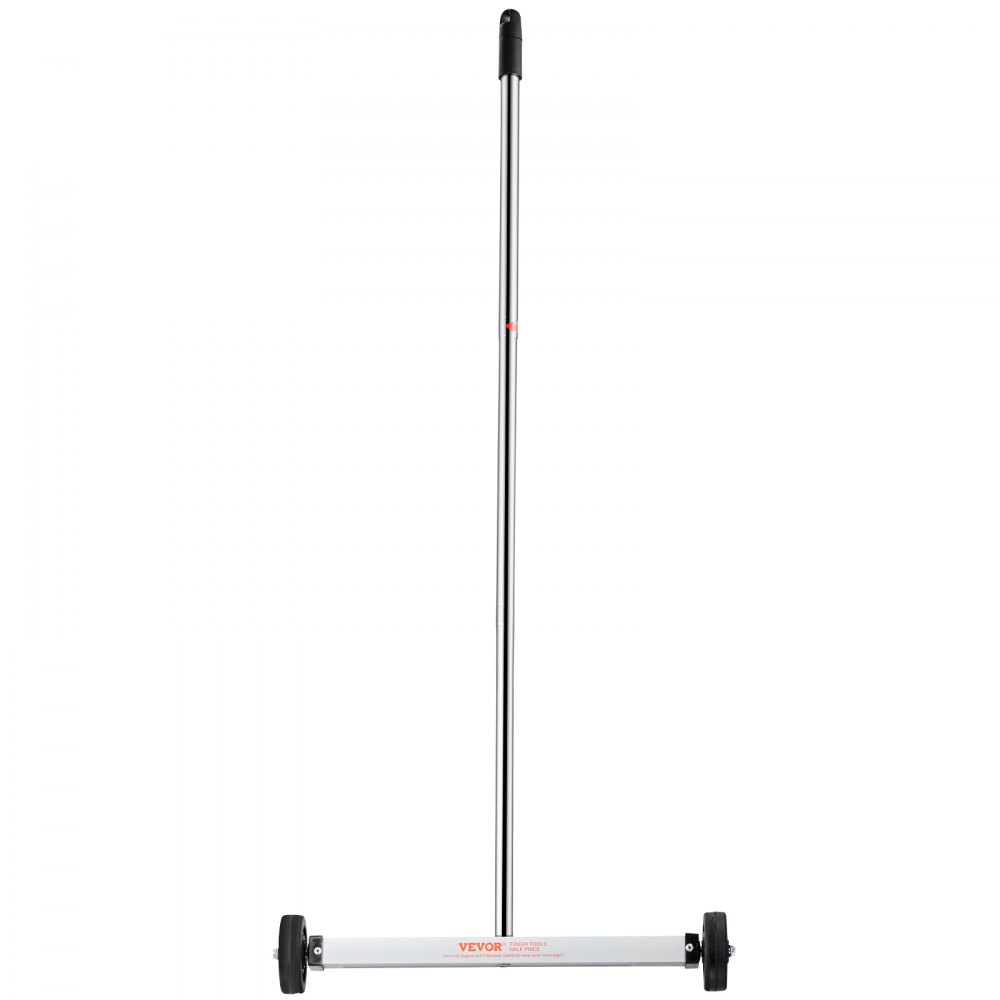 Barredora magnética VEVOR con mango largo, ruedas resistentes y un diseño elegante para una recolección eficaz de residuos metálicos.