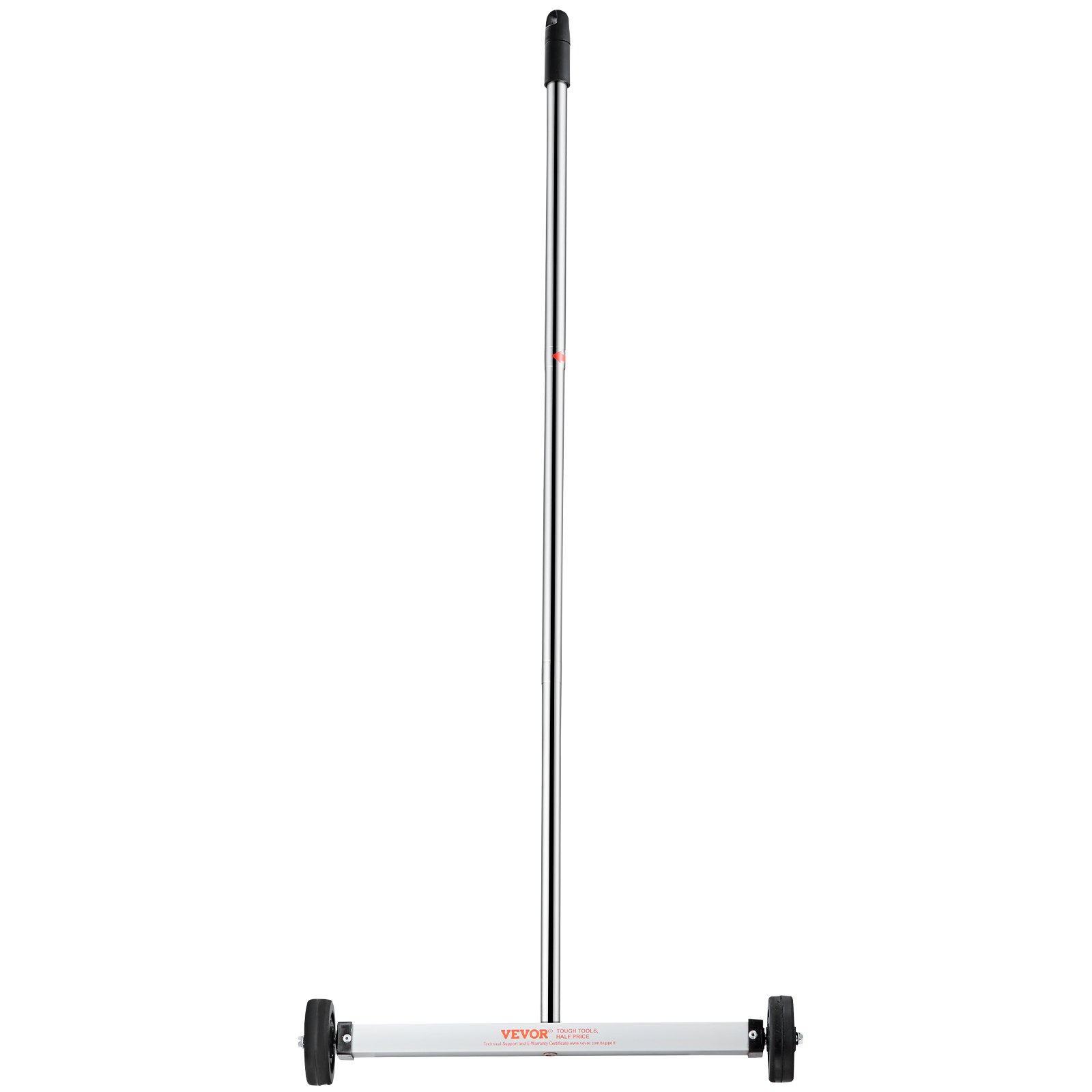 Barredora magnética VEVOR con mango largo, ruedas resistentes y un diseño elegante para una recolección eficaz de residuos metálicos.