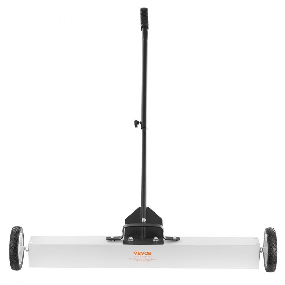 Barredora magnética rodante VEVOR de 25 kg con ruedas, barredora magnética de empuje, barredora de césped magnética grande de 91 cm con mango telescópico, fácil limpieza de taller, garaje y patio.
