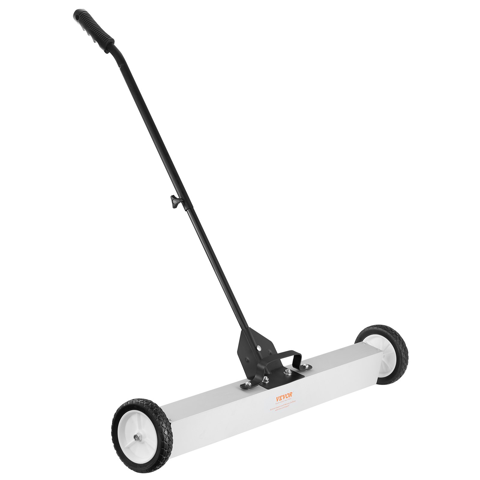 Barredora magnética rodante VEVOR de 25 kg con ruedas, barredora magnética de empuje, barredora de césped magnética grande de 91 cm con mango telescópico, fácil limpieza de taller, garaje y patio.