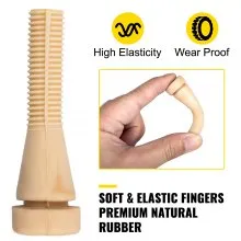 VEVOR - Accesorio para taladro desplumador de pollos, desplumador de pollos de acero inoxidable, máquina desplumadora de plumas de pollo de 18 dedos, máquina desplumadora de aves de corral con vástago de 0,4 pulgadas para paloma de codorniz de pollo pequeño