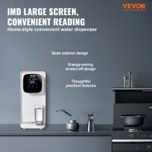 VEVOR Filtro de agua para encimera con sistema de ósmosis inversa, purificador de agua portátil para el hogar, agua purificada del grifo, 2:1 pura para drenar, purificación de 5 etapas, pantalla grande IMD, no requiere instalación
