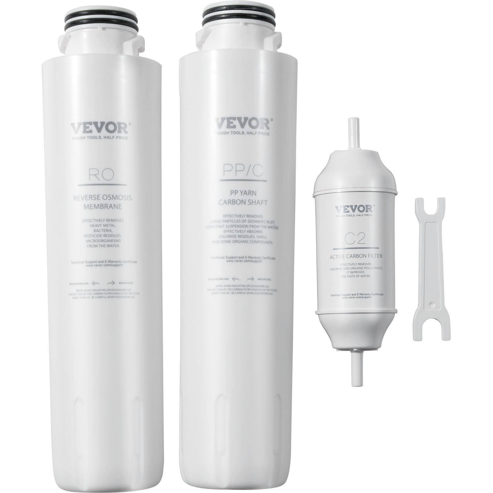 VEVOR Filtro de agua para encimera con sistema de ósmosis inversa, purificador de agua portátil para el hogar, agua purificada del grifo, 2:1 pura para drenar, purificación de 5 etapas, pantalla grande IMD, no requiere instalación