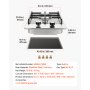 Cocina a gas VEVOR de 12 pulgadas, máx. 12250 BTU, 2 quemadores integrados de acero inoxidable, placa de gas natural convertible a GLP/GN con protección de termopar para exteriores, cocina, camping y autocaravanas.
