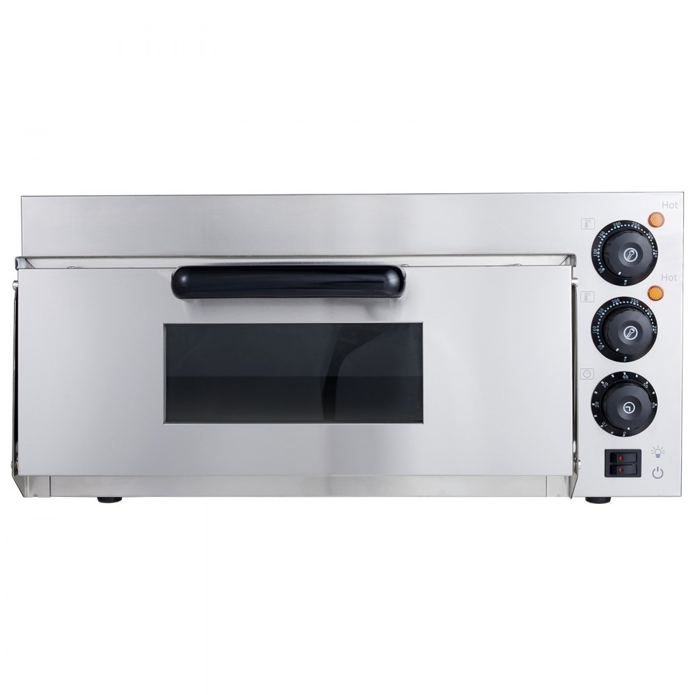 Pulgada eléctrica 1700W del horno de pizza de encimera de VEVOR 16 con temperatura y tiempo ajustables