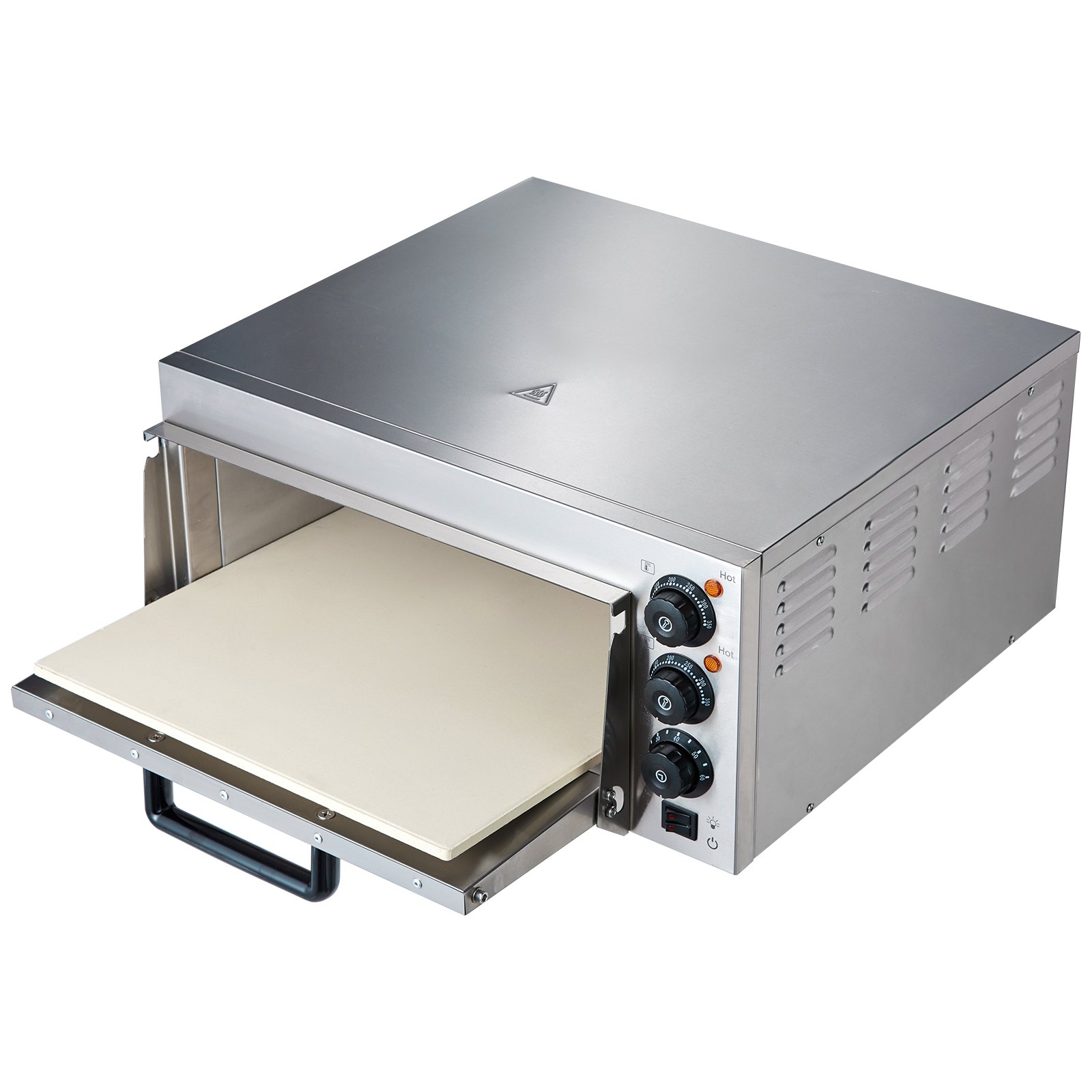 Pulgada eléctrica 1700W del horno de pizza de encimera de VEVOR 16 con temperatura y tiempo ajustables