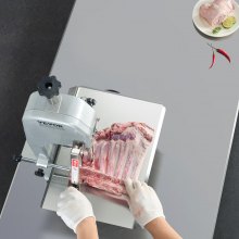 Sierra de cinta eléctrica comercial para carne VEVOR de 650 W, máquina de corte de huesos de acero inoxidable