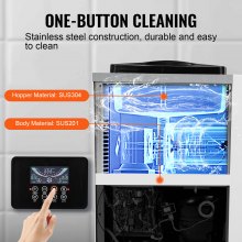 VEVOR Máquina comercial para hacer helados, rendimiento de 10,6 qt/h, máquina para hacer helados suaves de un solo sabor de 1000 W, con tolva de 4 l, cilindro de 1,6 l, panel LCD con preenfriado automático, para snack-bar de restaurante