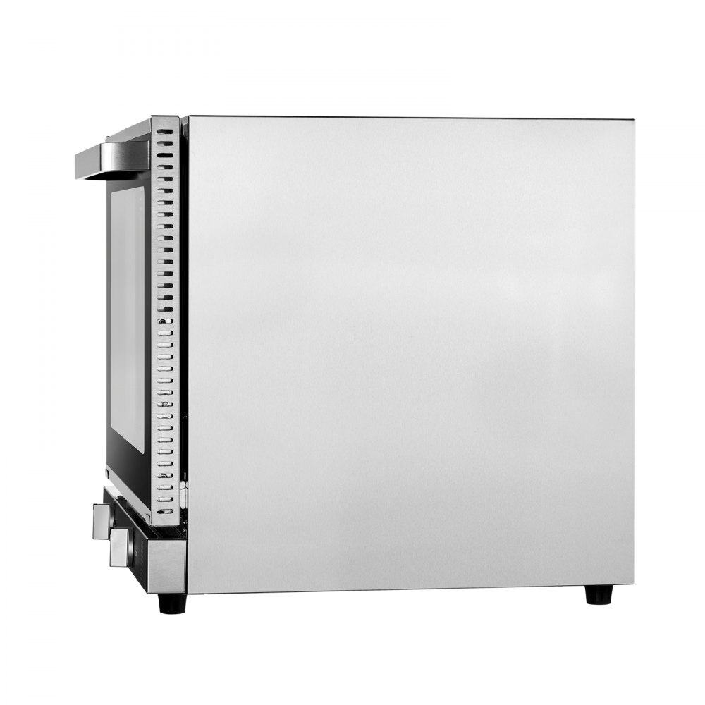 Horno comercial de encimera VEVOR, horno tostador de 66 L y 4 niveles con puerta de vidrio templado, rejillas y bandeja de alambre, horno de acero inoxidable de 2800 W para panaderías y restaurantes (CA 208-240 V, 60 Hz, enchufe y salida 6-20P)