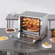 Horno comercial de encimera de 66 l, tostador eléctrico de 2800 W, acero inoxidable