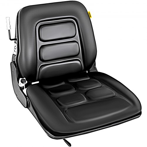 Asiento de montacargas universal VEVOR con ajuste de peso de 3 etapas, vinilo de asiento de montacargas compatible con Toyota, Clark, Cat, Hyster e Ysle
