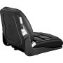 Asiento de carretilla elevadora VEVOR negro con acolchado ergonómico y palancas ajustables.