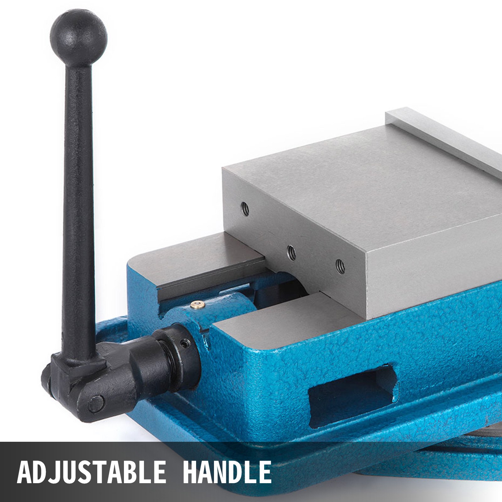 Tornillo de banco para fresadora VEVOR con mango ajustable en acabado azul