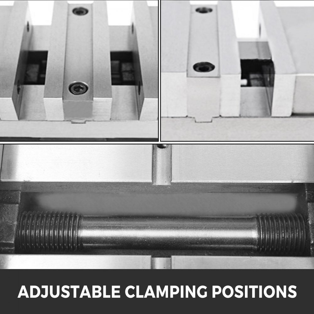 VEVOR 6 pulgadas CNC Máquina de perforación de doble tornillo de banco 11.10 pulgadas Apertura máxima de mandíbula (6 pulgadas)