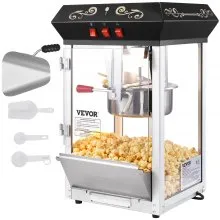 Máquina para hacer palomitas de maíz de encimera, 850 W, 8 oz, 48 tazas, color negro
