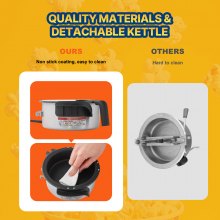 Máquina para hacer palomitas de maíz de sobremesa, 480 W, 113 g, color negro