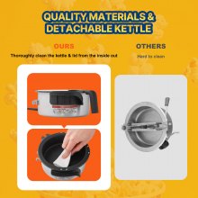 Máquina para hacer palomitas de maíz de sobremesa, 480 W, 4 oz, color rojo