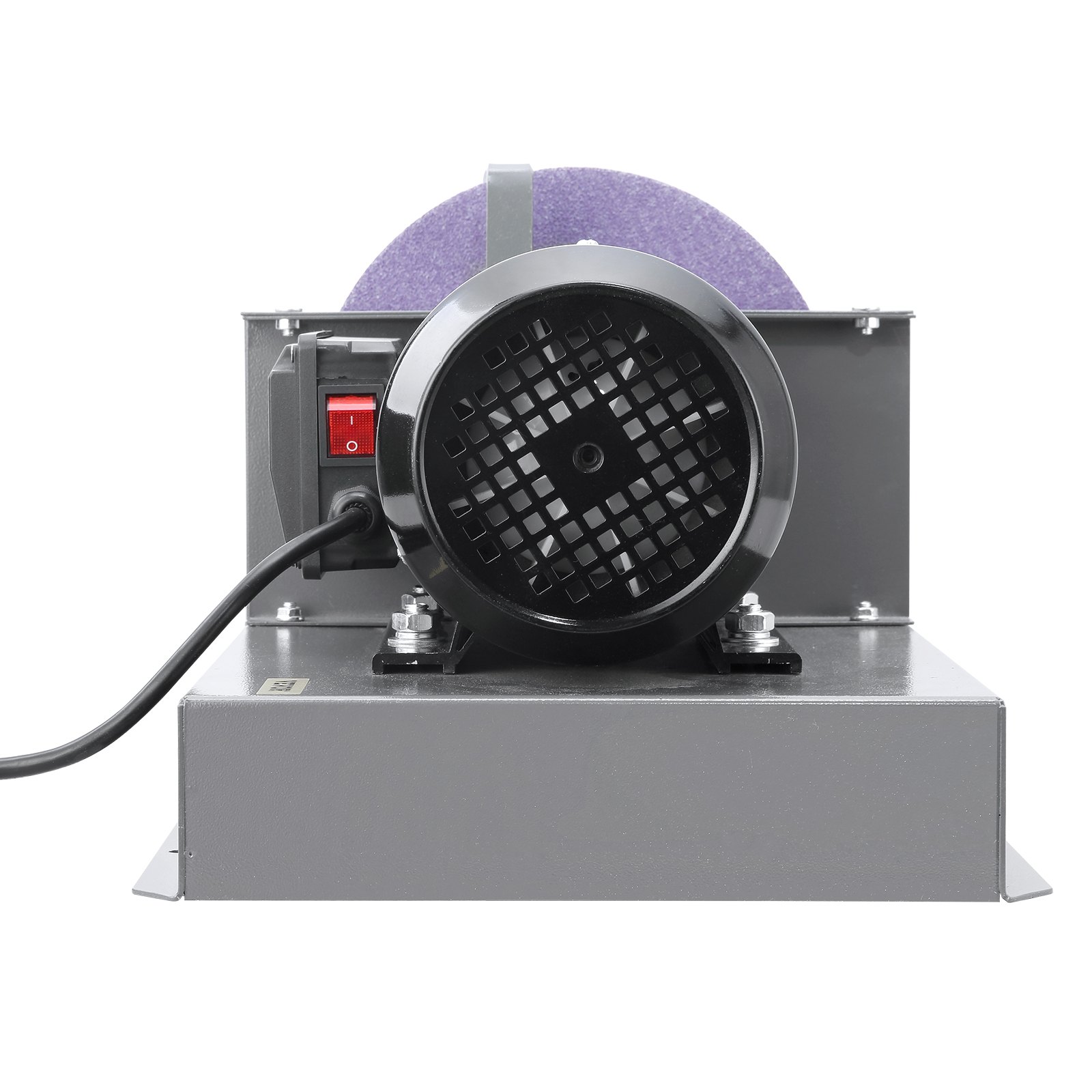 Afilador de cuchillas para cortacésped VEVOR, 1 HP, 750 W, con muela de cerámica de 9 pulgadas, potente afiladora de banco para cuchillas de elevación alta/baja, cuchillas Gator y cuchillas planas.