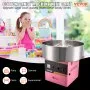 Máquina eléctrica para hacer algodón de azúcar VEVOR de 1000 W, con recipiente de acero inoxidable, cuchara para azúcar y cajón, ideal para cumpleaños infantiles y fiestas familiares. Rosa.