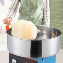 VEVOR Máquina eléctrica para hacer algodón de azúcar, 1000 W, máquina comercial para hacer algodón de azúcar con recipiente de acero inoxidable, cuchara para azúcar y cajón, perfecta para cumpleaños de niños en casa, fiestas familiares, color azul