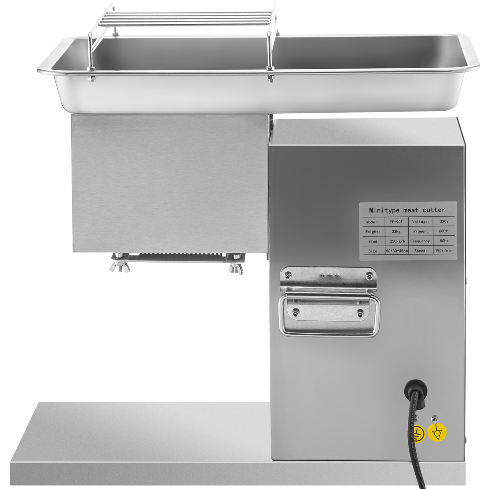 VEVOR Cortadora De Fiambre Corta Fiambre Profesional 250 kg/h Cortadora de Fiambre 850W Cortadora de Carne