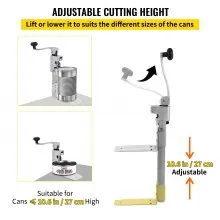 VEVOR Abrelatas Manual Comercial para Trabajo Pesado Abrelatas Manual con Base