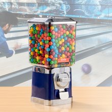 Máquina expendedora de chicles VEVOR de 17" de alto, con forma de hucha, dispensador de caramelos vintage, color azul