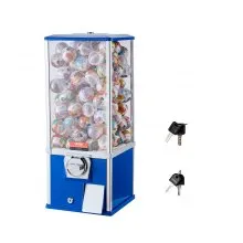 Máquina expendedora de chicles VEVOR de 25" de alto, con forma de hucha, dispensador de chicles vintage, color azul PS