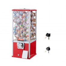 Máquina expendedora de chicles VEVOR de 25" de alto, con forma de hucha, dispensador de chicles vintage, color rojo