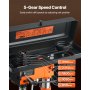 VEVOR Taladro de mesa de 10 pulgadas, 3,2 A, 120 V, taladro de banco de hierro fundido de 5 velocidades, distancia de giro de 10 pulgadas, mesa de trabajo inclinable de 0 a 45° con luz de trabajo láse