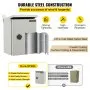 Caja eléctrica VEVOR, 12 x 10 x 6 pulgadas, probada según los estándares UL NEMA 4, caja de conexiones con bisagras de acero al carbono laminado en frío IP65 impermeable y a prueba de polvo para uso en interiores y exteriores, con lluvia H