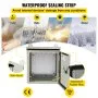 Caja eléctrica VEVOR, 12\'\' x 12\'\' x 8\'\', caja para exteriores NEMA 4 con certificación, IP65, resistente al agua y al polvo, caja de conexiones con bisagras de acero al carbono laminado en frío para uso en interiores y exteriores, con lluvia H