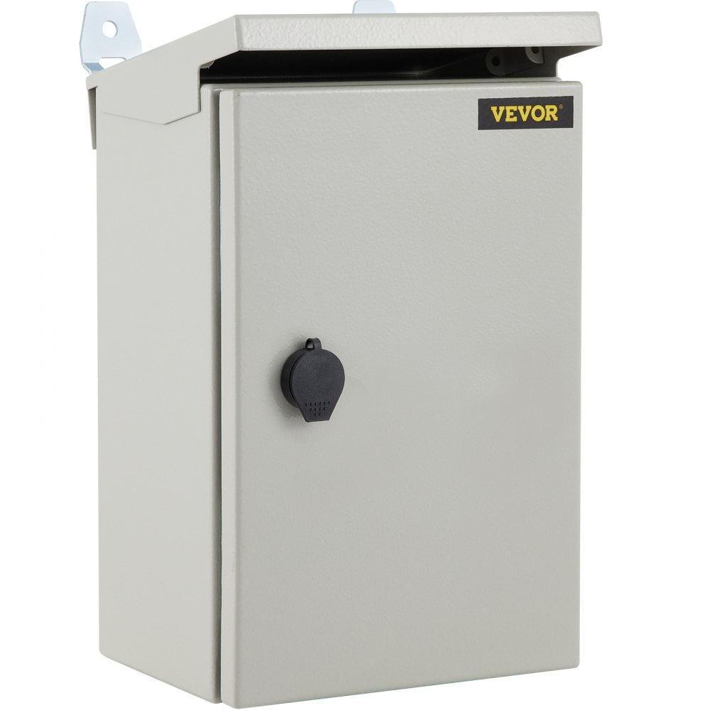 Caja eléctrica VEVOR, 16' x 12' x 8', caja exterior NEMA 4 certificada por  caja de conexiones con bisagras de acero al carbono laminado en frío a prueba de agua y polvo IP65 para uso en interiores y exteriores, con capota de lluvia