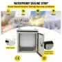 Caja eléctrica VEVOR, 16\'\' x 16\'\' x 6\'\', caja para exteriores NEMA 4 con certificación, IP65, resistente al agua y al polvo, caja de conexiones con bisagras de acero al carbono laminado en frío para uso en interiores y exteriores, con lluvia H