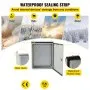 Caja eléctrica VEVOR, 20\'\' x 12\'\' x 10\'\', caja para exteriores NEMA 4 con certificación, IP65, resistente al agua y al polvo, caja de conexiones con bisagras de acero al carbono laminado en frío para uso en interiores y exteriores, con lluvia