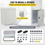 Caja eléctrica VEVOR, 20 x 16 x 10 pulgadas, probada según los estándares NEMA 4, caja de conexiones con bisagras de acero al carbono laminado en frío IP65 impermeable y prueba de polvo para uso