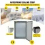 VEVOR Caja Eléctrica, 60 x 40 x 20 cm, Probada Según los Estándares NEMA 4, Caja de Conexiones con Bisagras de Acero al Carbono Laminado en Frío IP65 Impermeable y Prueba de Polvo, Gris Blanco