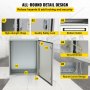 Caja eléctrica VEVOR, 24 x 16 x 10 pulgadas, probada según los estándaresNEMA 4, caja de conexiones con bisagras de acero al carbono laminado en frío IP65 impermeable y a prueba de polvo para uso en interiores y exteriores, con capucha para lluvia