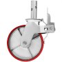 VEVOR Scaffolding Wheels Set, Heavy Duty 4-Pack 8\" Scaffolding Casters, with 4400 Lbs Per Set and Locking Stem Casters with Brake, Polyurethane Replacement for Scaffold, Shelves, Workbench