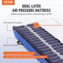 VEVOR Colchón de presión de aire alterna, almohadilla de presión alterna de doble capa para camas de hospital, colchón de aire de carga de 450 libras para úlceras de decúbito con bomba eléctrica silenciosa, modos de presión A, BC