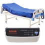 Colchón de presión de aire VEVOR en cama médica con panel de control que muestra configuraciones ajustables.